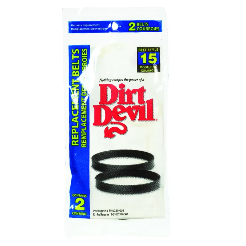 Dirt Devil Vacuum Belt For Ultra Corded Hand Vacuums 2 Pk Style 15