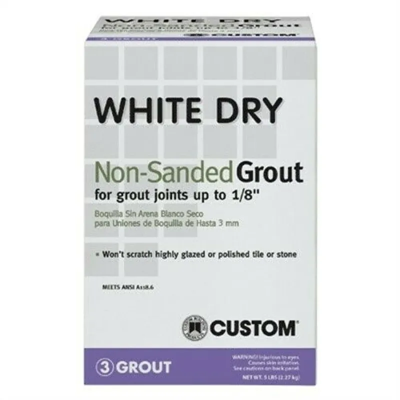 White Dry Tile Grout, 5 Lb.