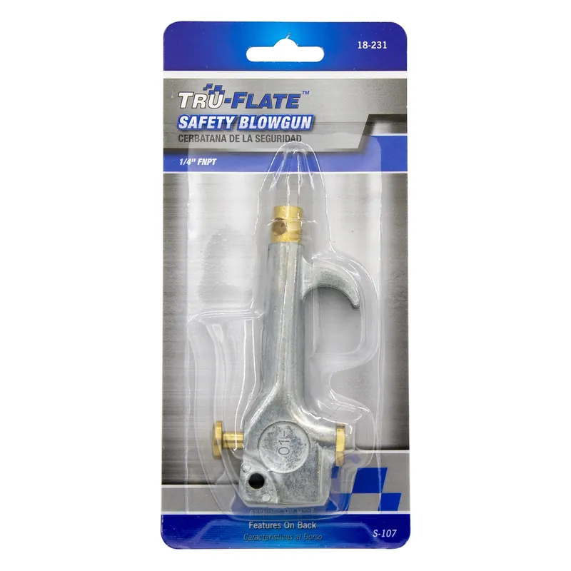 Steel Air Blow Gun Safety Lever 1/4 In. Npt With Handy Hang-up Hook