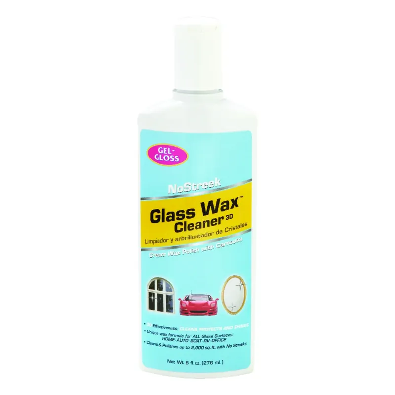 Professional-Grade No-Streak Glass Cleaner Polish, 8-oz.