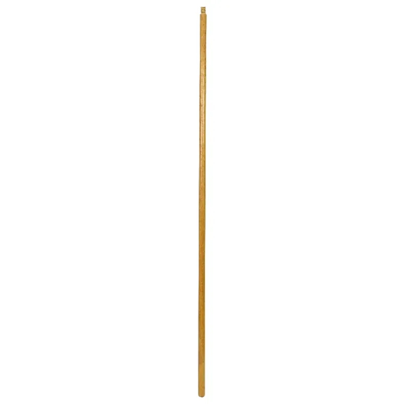 54 In. Wood Threaded Broom Handle - Durable Natural Finish