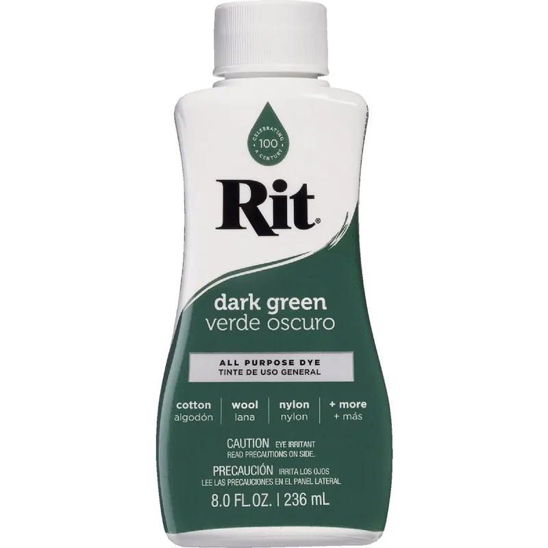 Liquid Fabric Dye, Dark Green, 8-oz.