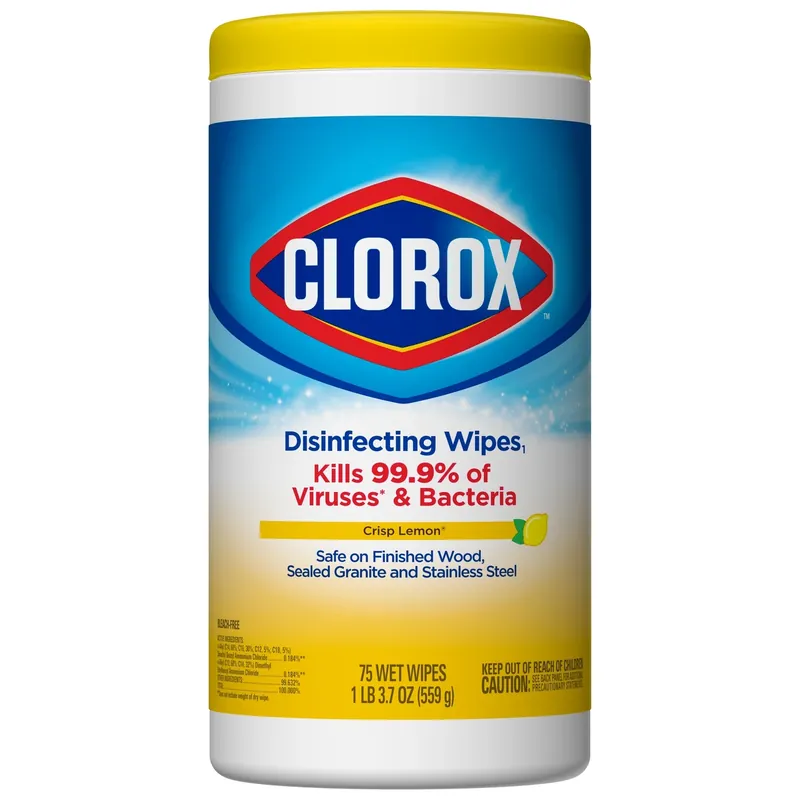 Clorox Lemon Fresh Scent Disinfecting Wipes 75 Pk
