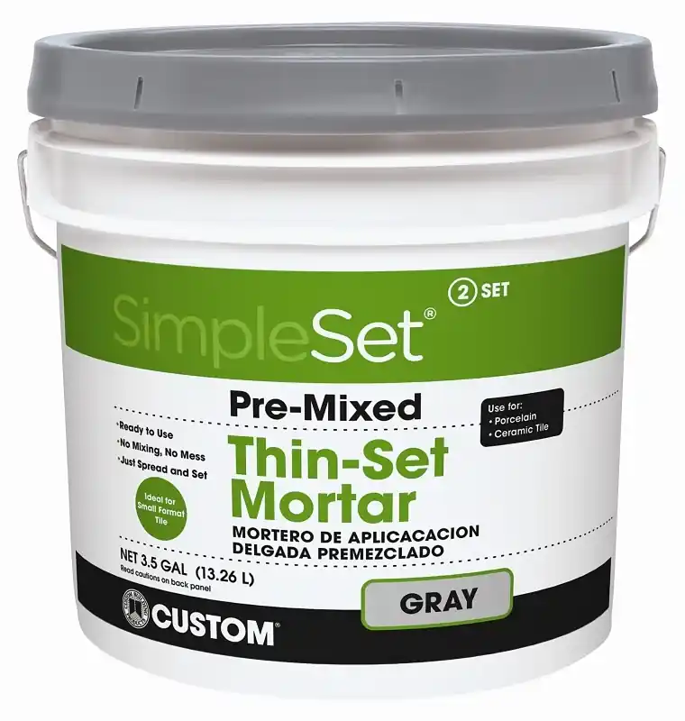 Pre-Mixed Ceramic Tile Thin-Set Mortar, 3.5-Gallons