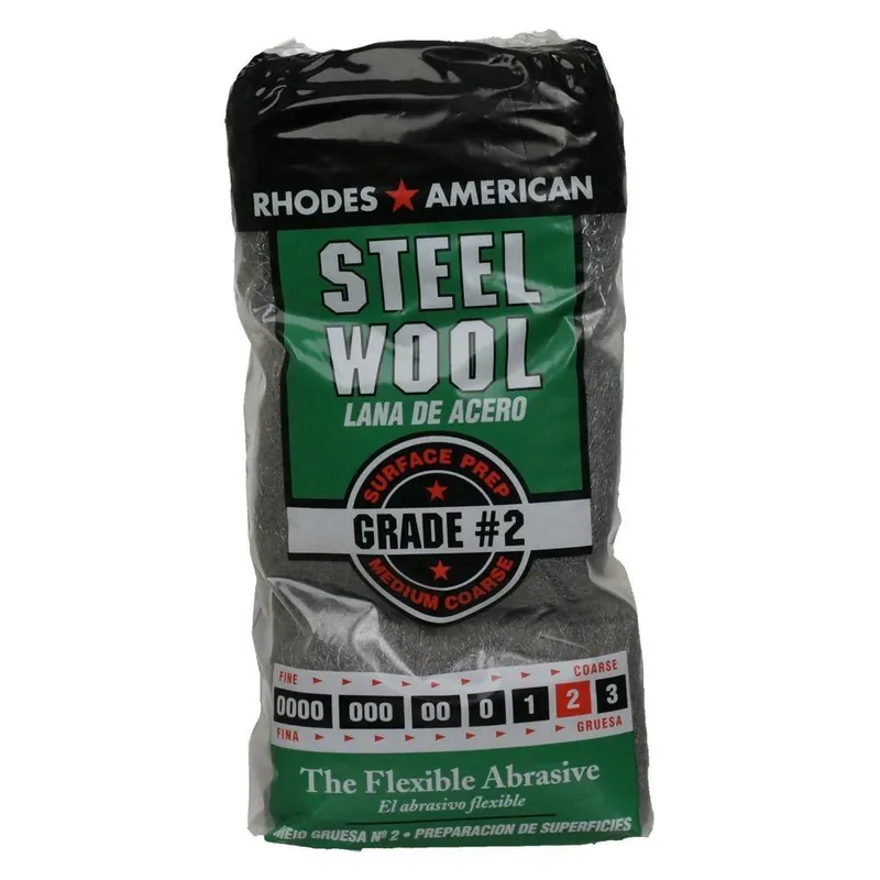 Rhodes American 2 Grade Medium/Coarse Steel Wool Pad 12 Pk