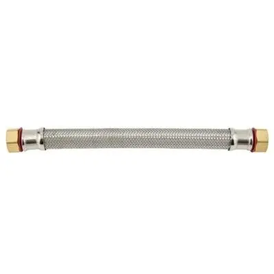 3/4 In. X 3/4 In. X 12 In. Braided Stainless Steel Water Heater Supply Line - Lead Free