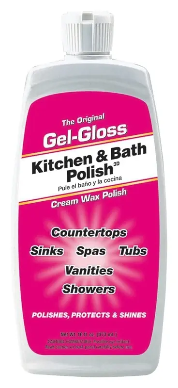 Fiberglass, Acrylic, Marble Cleaner & Polish,16-oz.