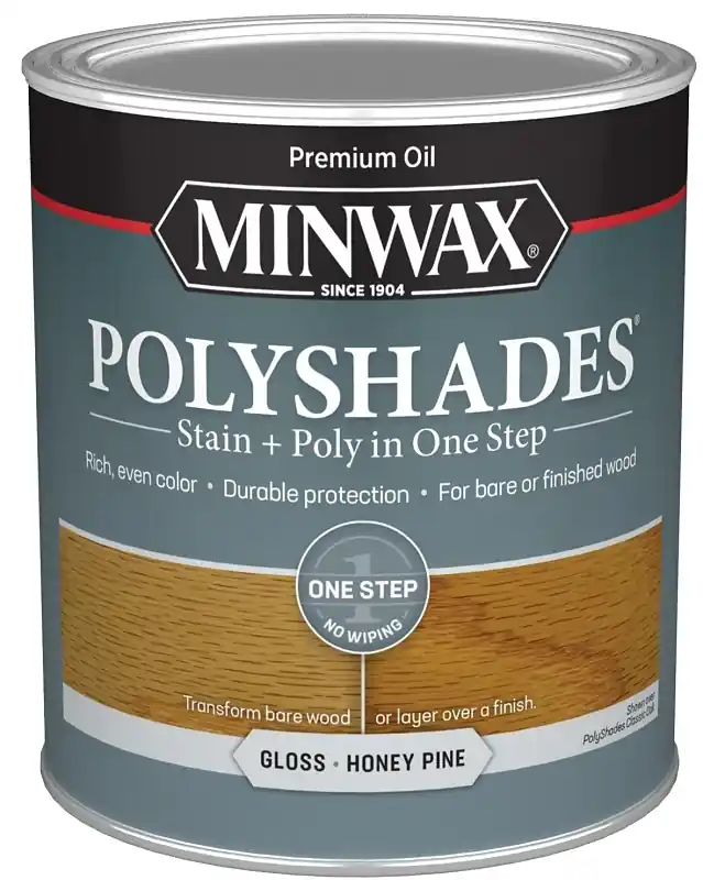 Polyshades Wood Stain, Gloss Honey Pine, Qt.