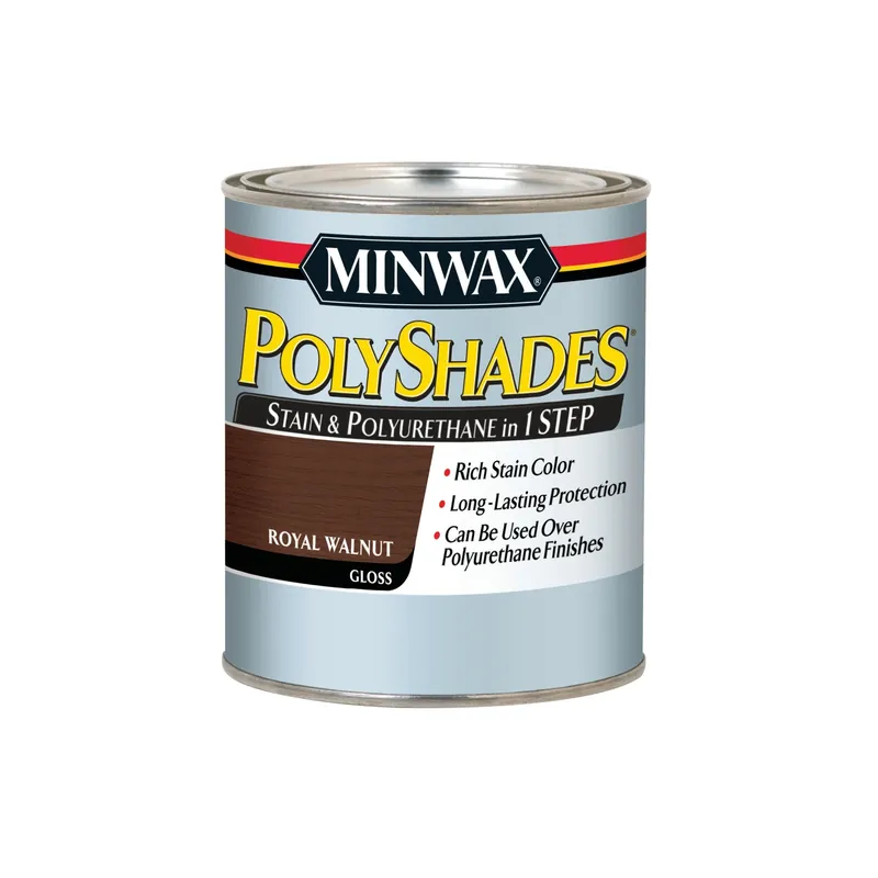 Gloss Royal Walnut Polyshades Wood Stain, Qt.