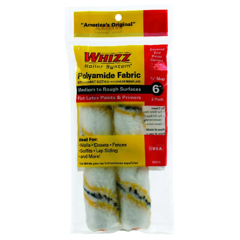 Whizz Maximus Polyamide Fabric 6 In. W X 1/2 In. Mini Paint Roller Cover 2 Pk