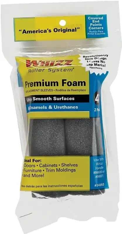 Whizz Foam 4 In. W X 1/2 In. Mini Paint Roller Cover 2 Pk