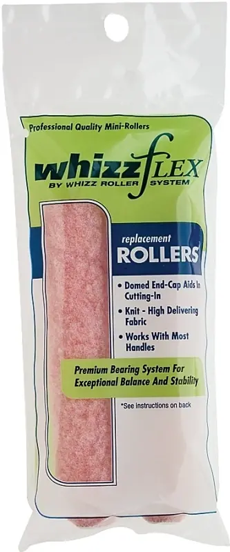 Whizz Polyester 6.5 In. W X 1/2 In. Mini Paint Roller Cover 2 Pk