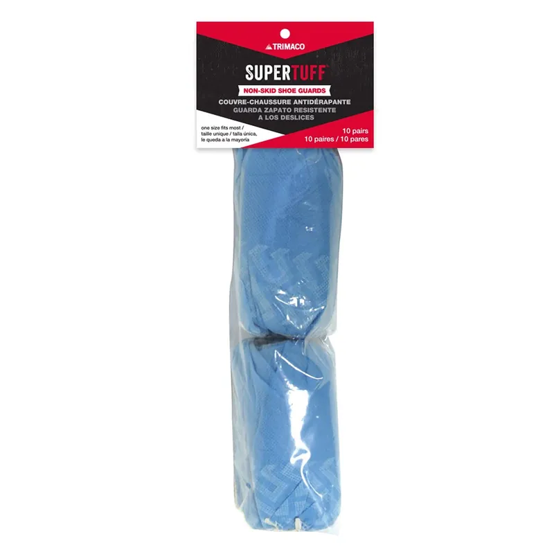 Trimaco SuperTuff Shoe Cover One Size Fits All Blue 10 Pair Waterproof