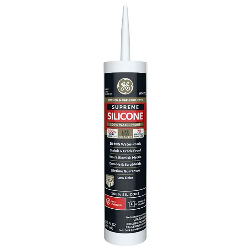 Supreme Silicone Kitchen & Bath Sealant, White, 10.1-oz.