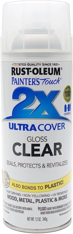 Rust-Oleum Painter‘s Touch 2X Ultra Cover Gloss Clear Acrylic Coating Spray Paint 12 Oz