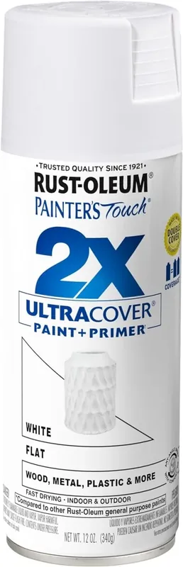 Painter‘s Touch 2X Spray Paint, Flat White, 12-oz.