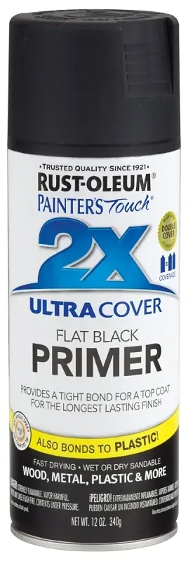 Painter‘s Touch 2X Spray Primer, Flat Black, 12-oz.