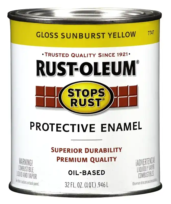 Stops Rust Qt. Sunburst Yellow Enamel