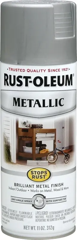 Rust Preventative Spray Paint, Matte Nickel Metallic, 11-oz.
