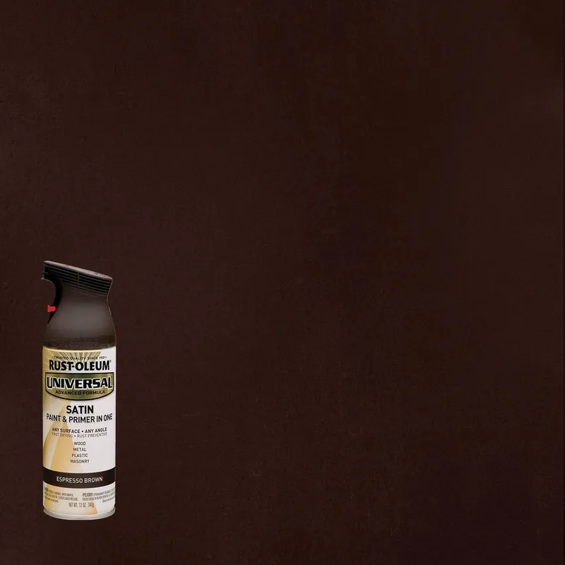 Universal Satin Espresso Brown Spray Paint 12 Oz - All Surface Coverage