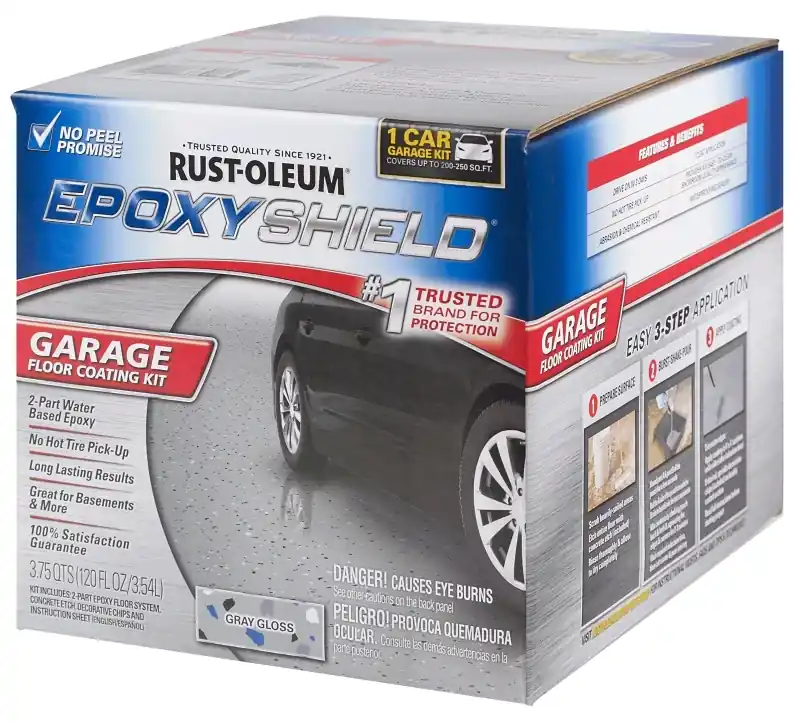 EpoxyShield Resin Garage Floor Paint Kit, Gray