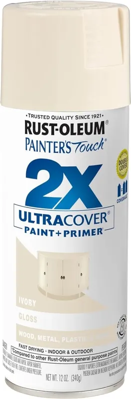Painter‘s Touch 2X Spray Paint, Gloss Ivory, 12 Oz.