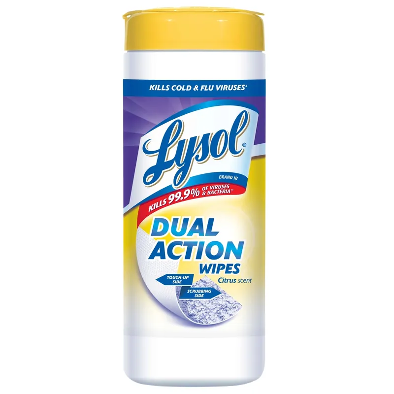 Lysol Dual Action Citrus Scent Antibacterial Disinfectant 35 Ct 1 Pk