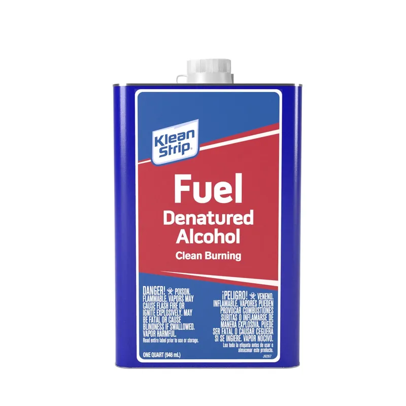 Klean Strip Denatured Alcohol Clean Burning Fuel 1 Qt