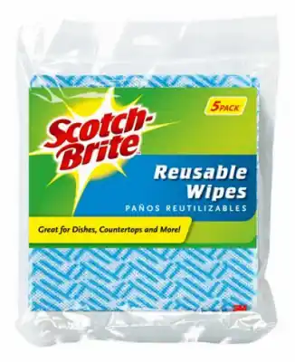 Scotch-Brite Microfiber Reusable Wipes 11.5 In. W X 19.5 In. L 5 Pk