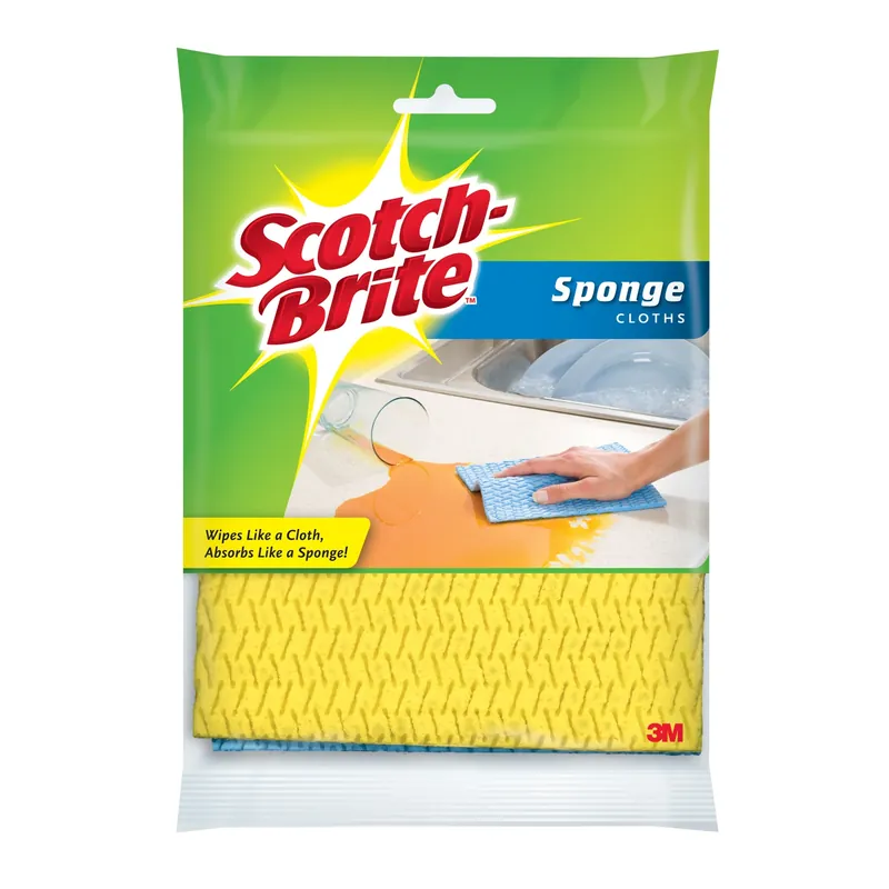Scotch-Brite Delicate, Light Duty Sponge Cloths For All Purpose 6.8 In. L 2 Pk