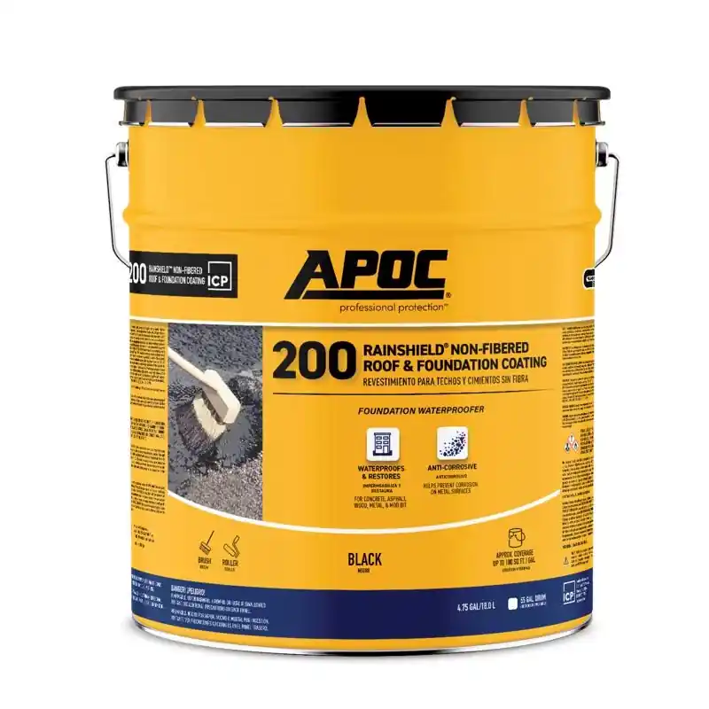 Rainshield Nf Gloss Black Asphalt Roof And Foundation Coating 5 Gallon Pail