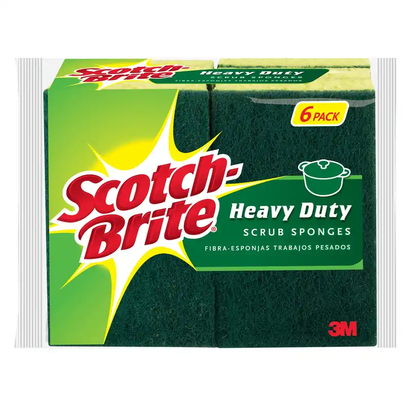 Scotch-Brite Heavy Duty Scrubber Sponge For Pots And Pans 4.5 In. L 6 Pk