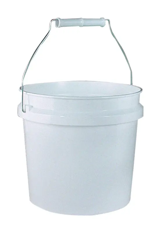 Plastic Pail, White, 1-Gallon