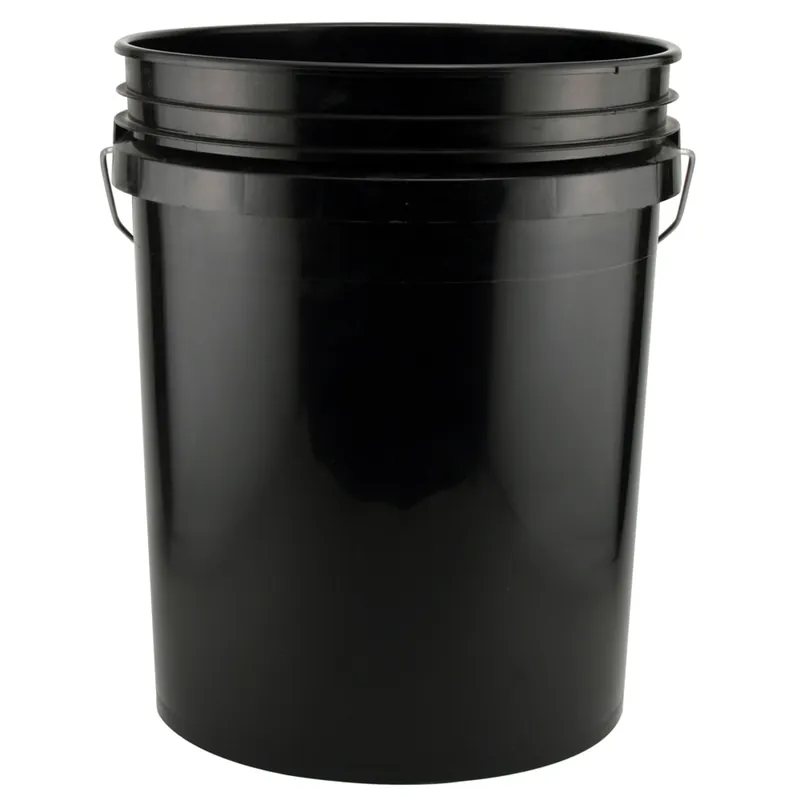 Industrial Pail, Black Plastic, 5-Gallons