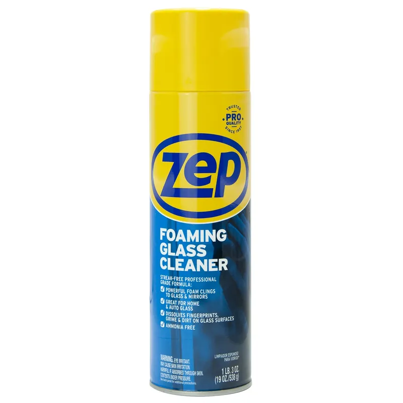Glass Cleaner, Foaming, 19 Oz.