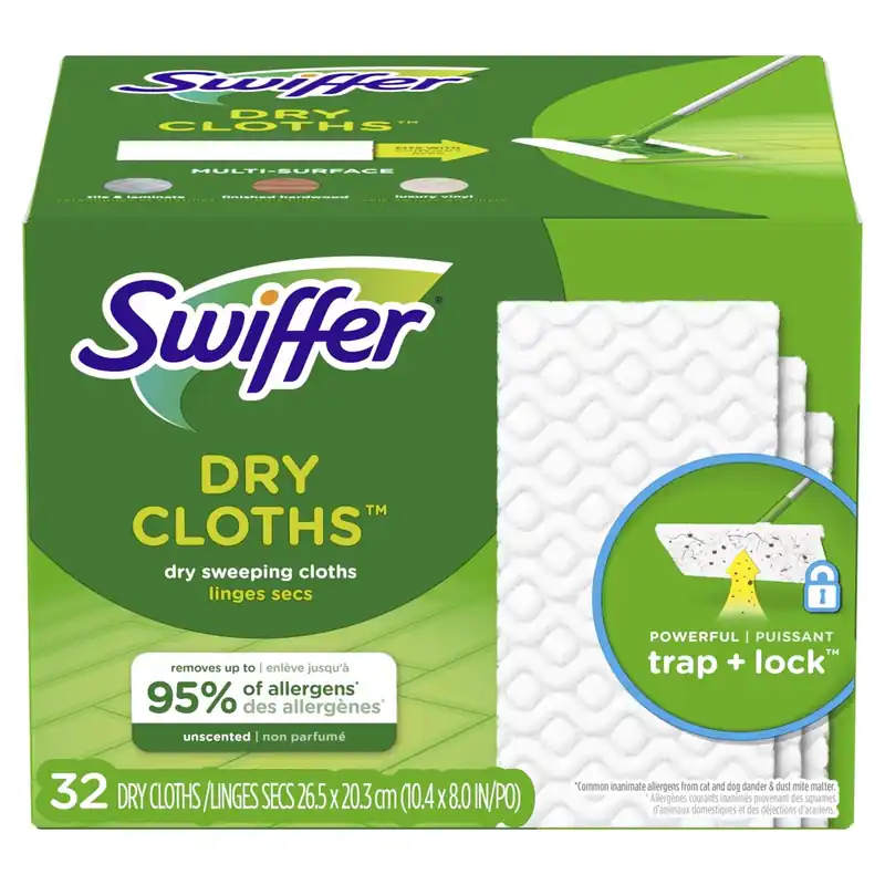 Swiffer Sweeper 5.4 In. Dry Microfiber Dust Mop Refill 32 Pk