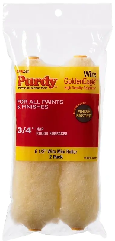 Purdy GoldenEagle Polyester 6.5 In. W X 3/4 In. Mini Paint Roller Cover 2 Pk