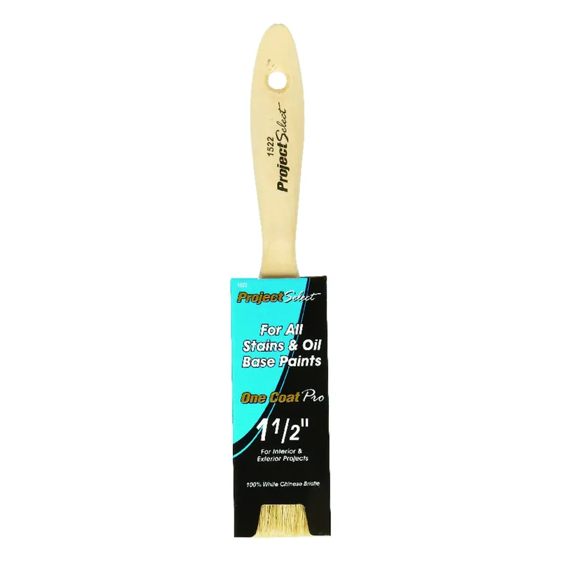 1522-1.5 Flat Paint Brush, 1-1/2 In W, 2-1/2 In L, Beaver Tail Handle