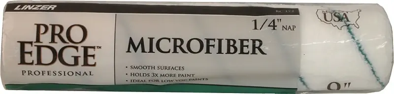 Linzer Pro Edge Microfiber 9 In. W X 1/4 In. Regular Paint Roller Cover 1 Pk
