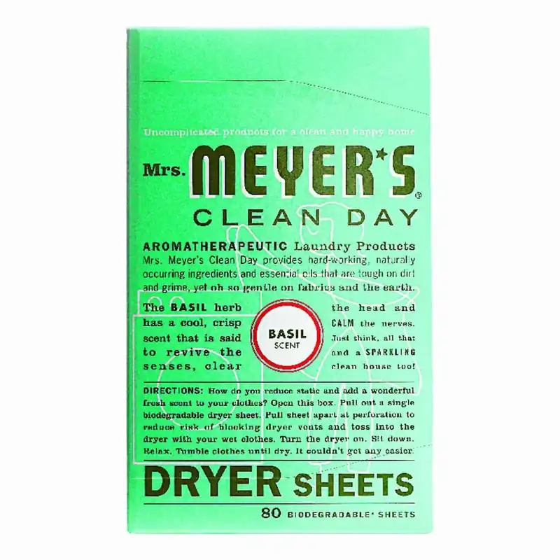 Mrs. Meyer‘s Clean Day Basil Scent Fabric Softener Sheets 80 Pk