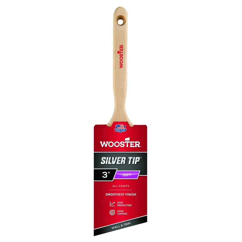 Silver Tip Angle Sash Paint Brush, 3-In.