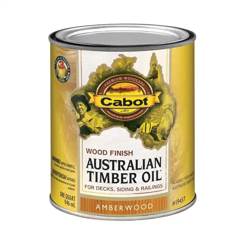 Australian Timber Oil Wood Stain Finish, Amberwood, Qt.
