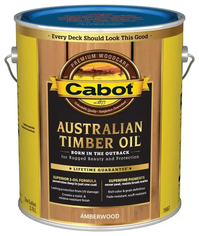 Australian Timber Oil Wood Stain Finish, Amberwood, Gallon