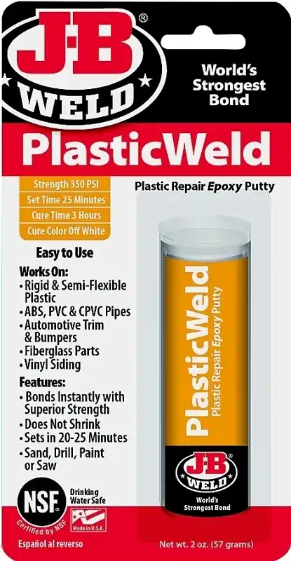 J-B Kwik Plastik Plastic Repair Epoxy Putty Stick, 2-oz.