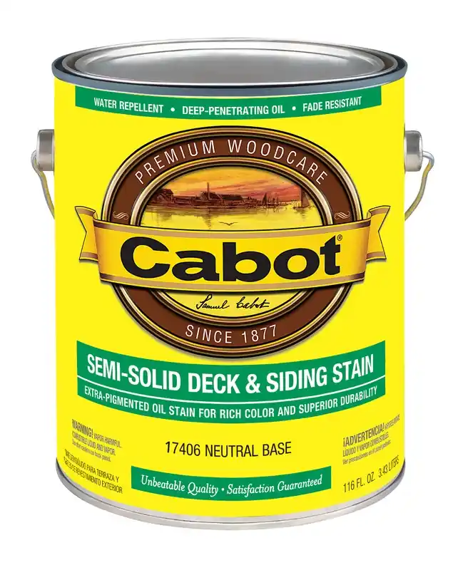 Semi-Solid Deck & Siding Stain + Sealer, Neutral Base, 1-Gallon