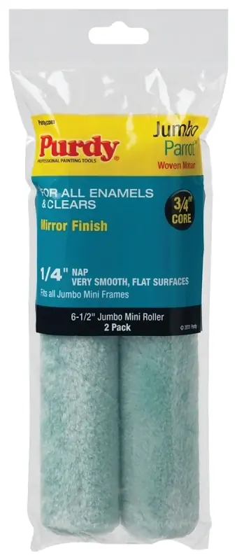 Purdy Parrot Mohair Blend 6.5 In. W X 1/4 In. Jumbo Mini Paint Roller Cover 2 Pk
