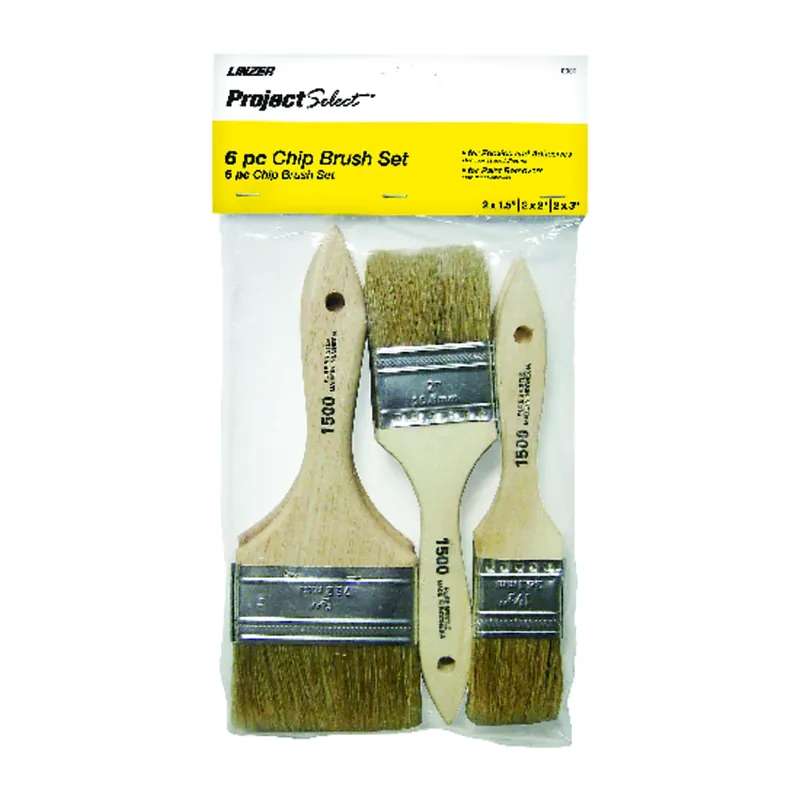 Project Select Assorted Flat Chip Brush Set - 1.5, 2, And 3 Inch Brushes
