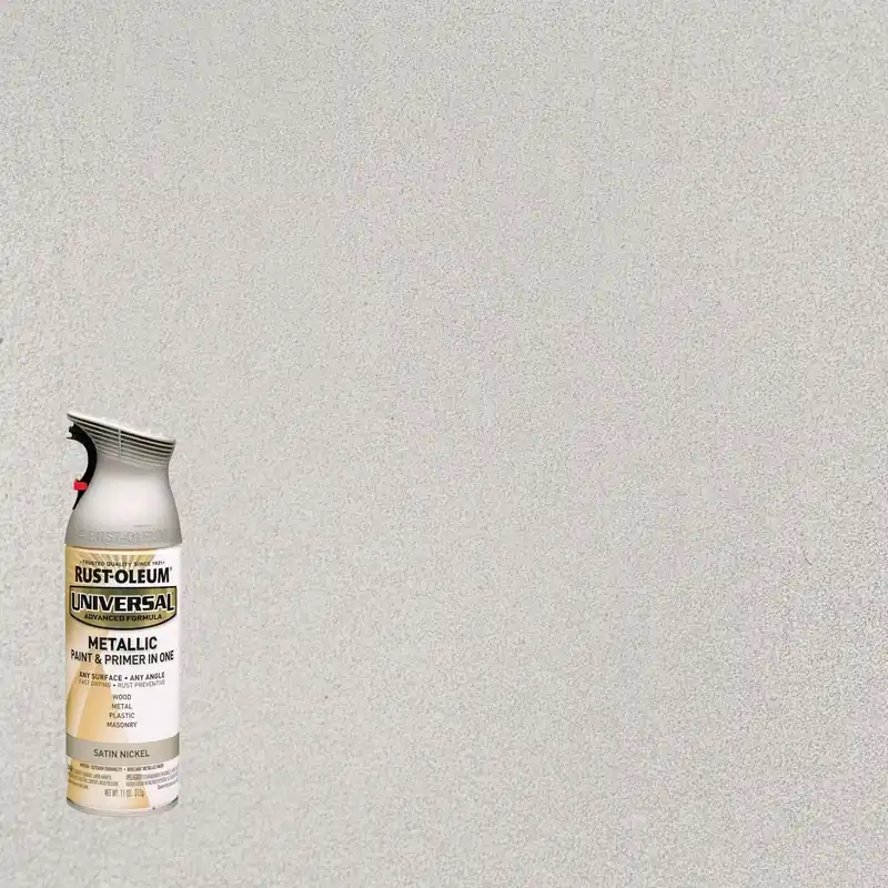 Universal Paint & Primer Metallic Spray Paint, Satin Nickel Metallic, 12-oz.