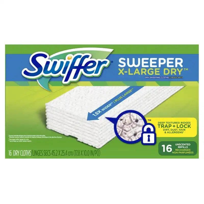 Swiffer Sweeper XL 5.4 In. Dry Microfiber Sweeping Pad 16 Pk