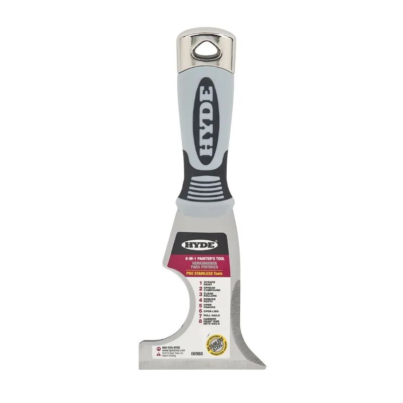 8-In-1 Painter‘s Tool, Stiff Steel Blade, 3-In.